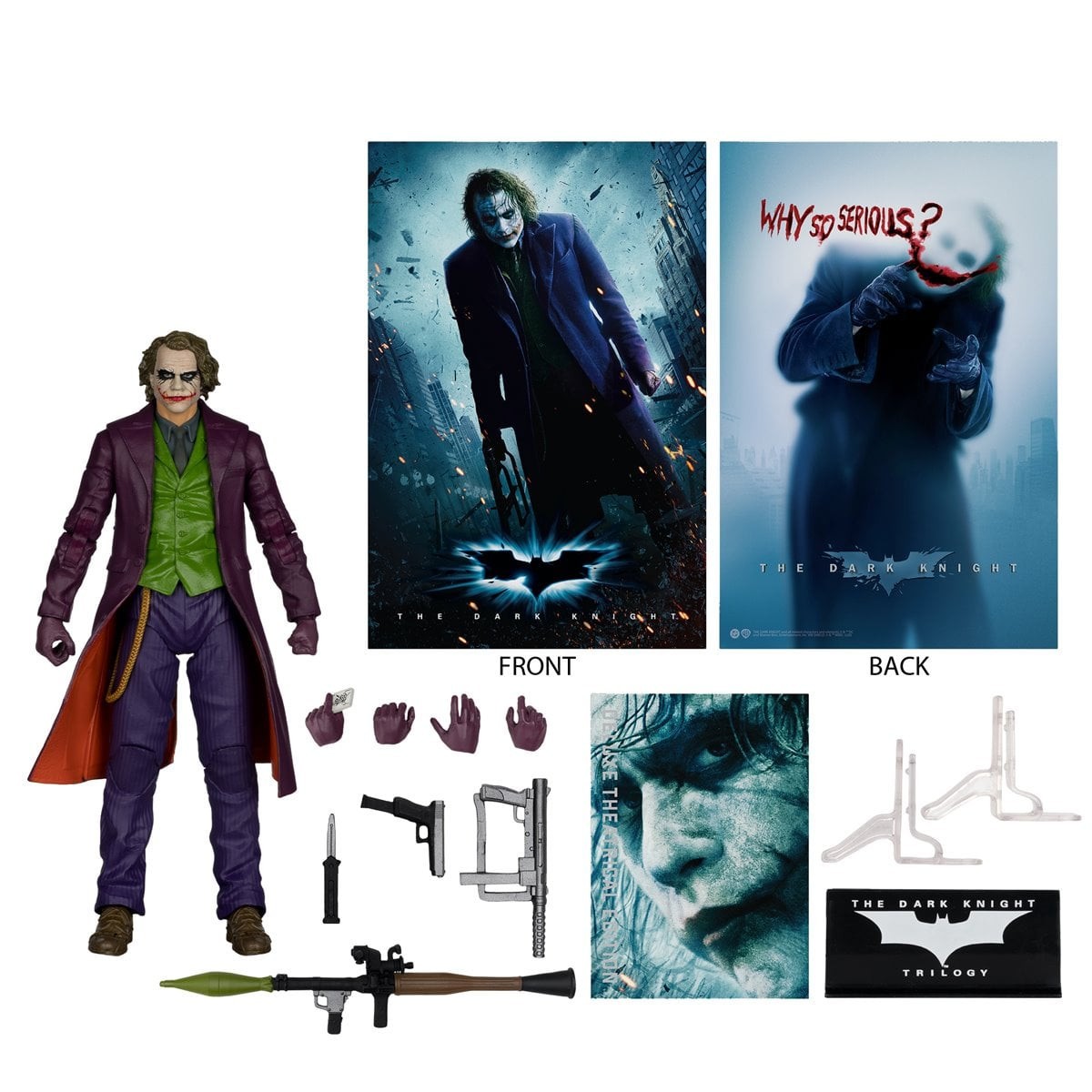4x McFarlane DC Movies: Joker Heath, Superman, Bane & Joker Jack #57 *NOT MINT!