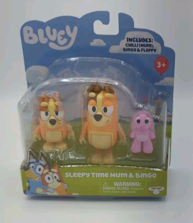 Bluey Sleepy Time Mum Chilli Bingo Floppy Bunny disney kids toy gift set