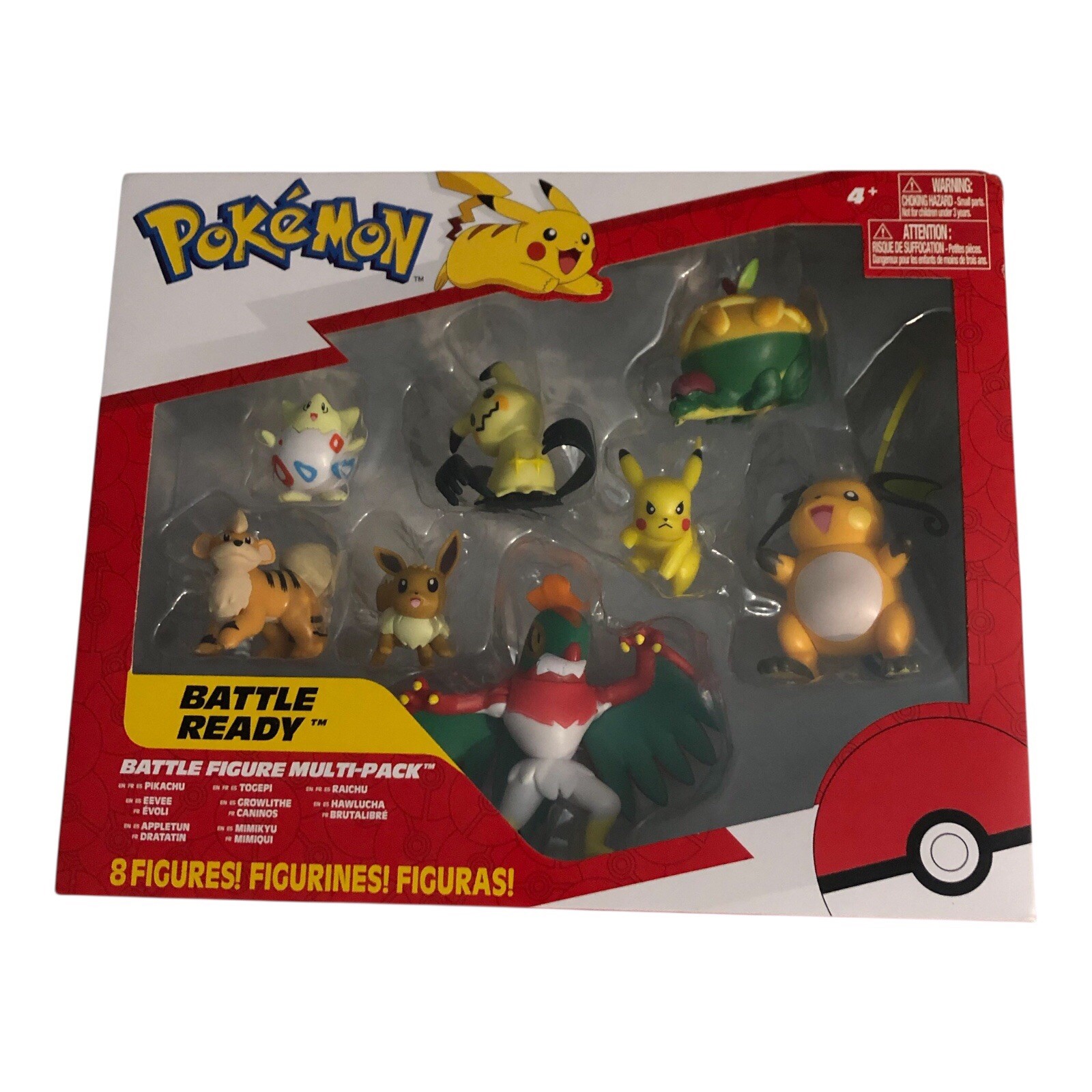 Pokemon Battle Figure 8 Pack Pikachu Eevee Mimikyu Raichu Togepi Set New