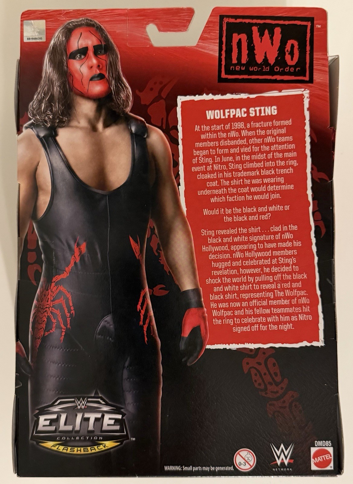 Mattel WWE Elite Flashback Wolfpac Sting Exclusive Action Figure w/ Shirt 2016