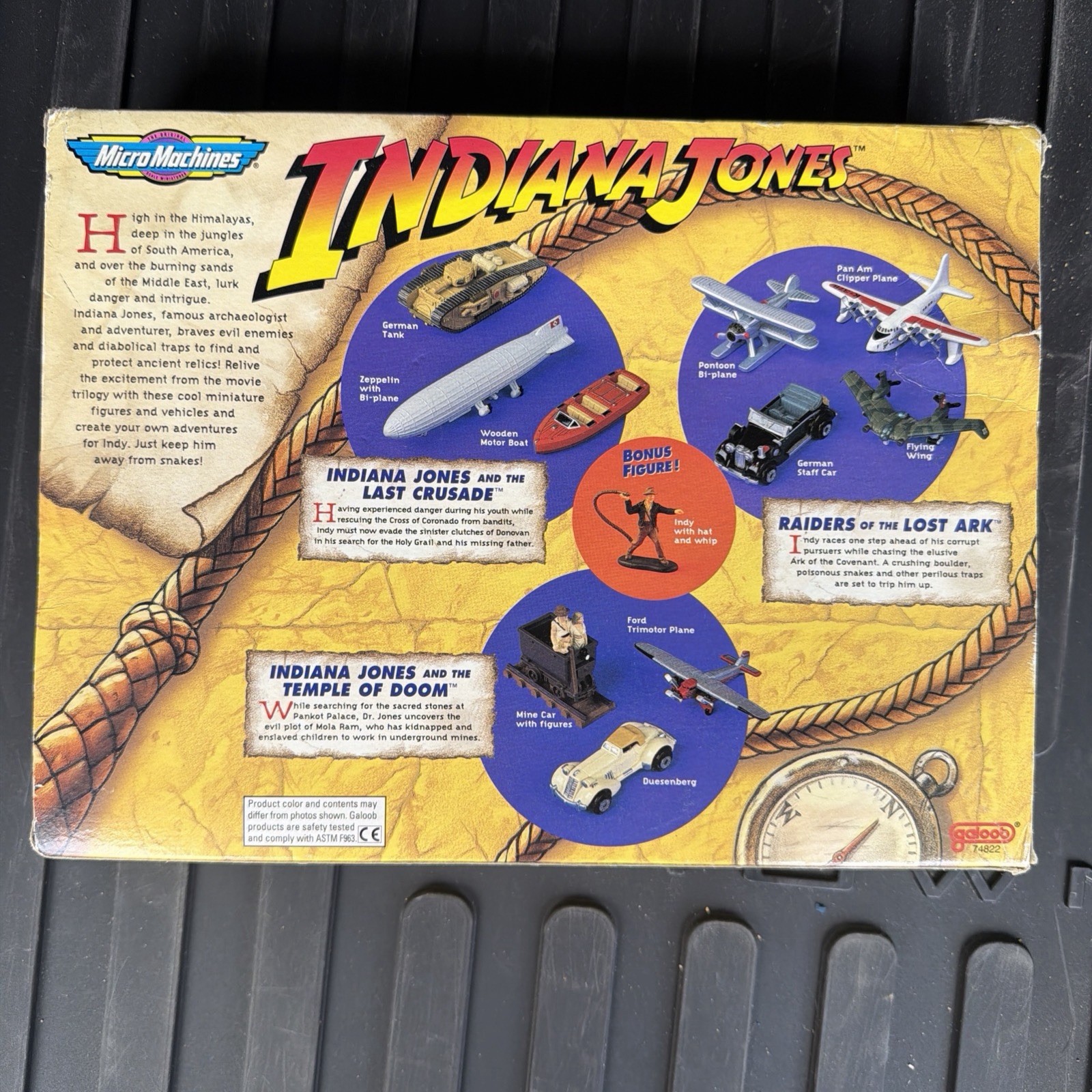 MICRO MACHINES INDIANA JONES 10 VEHICLES FIGURE SET GALOOB 1995 MOVIE VINTAGE 🆕