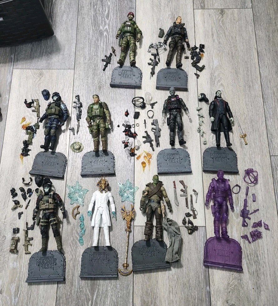 Operation Monster Force Lot 10 Figures Doner Party Eraser Delta Red Special Ops