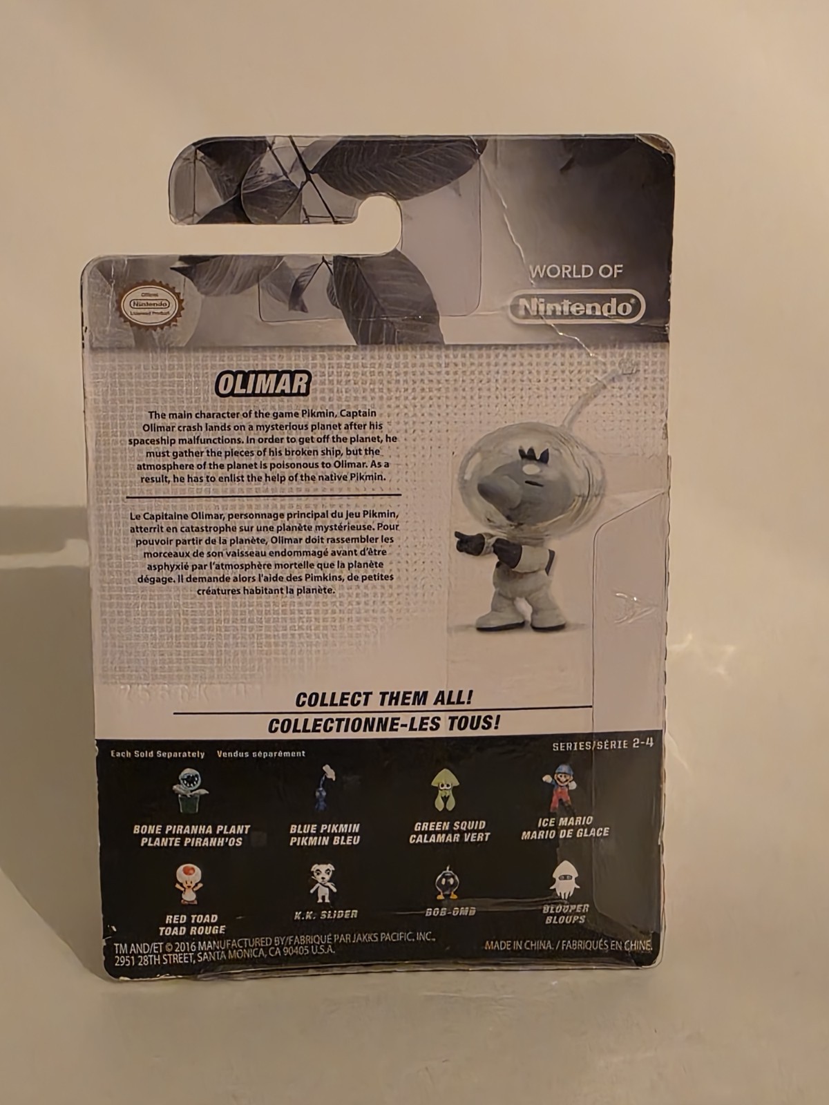 JAKKS PACIFIC World Of Nintendo PIKMIN Prototype Black & White OLIMAR Chase
