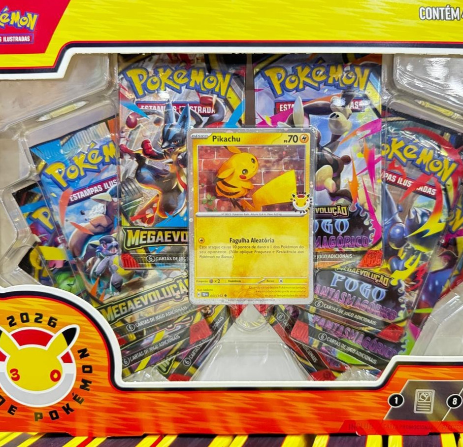 Pokemon Pikachu 30 Years Box Set Pokemon Day 2026 Brazilian Game 49 Cards