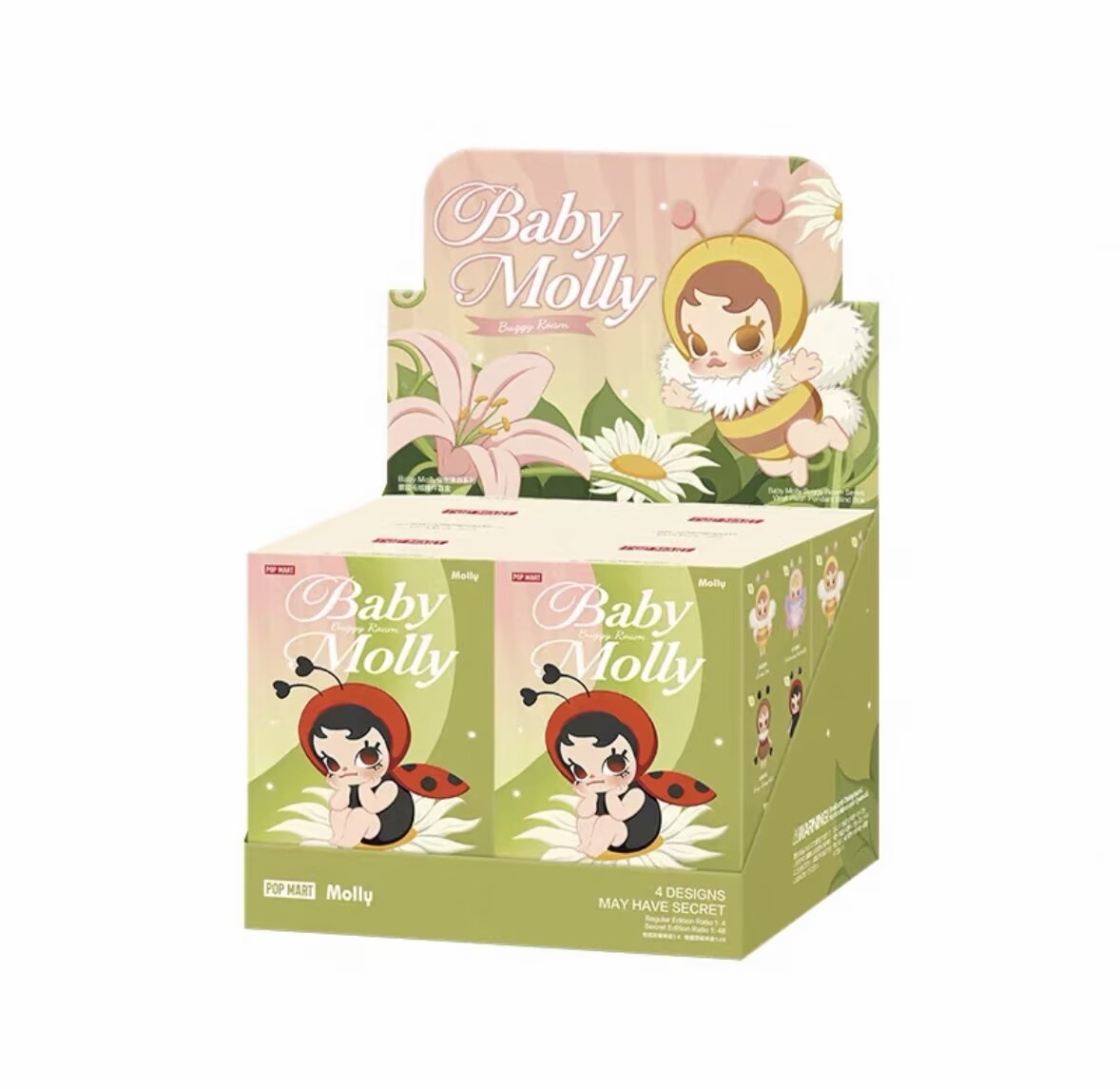 Authentic Baby Molly Buggy Roam Series Vinyl Plush Pendant Blind Box Figure Toy
