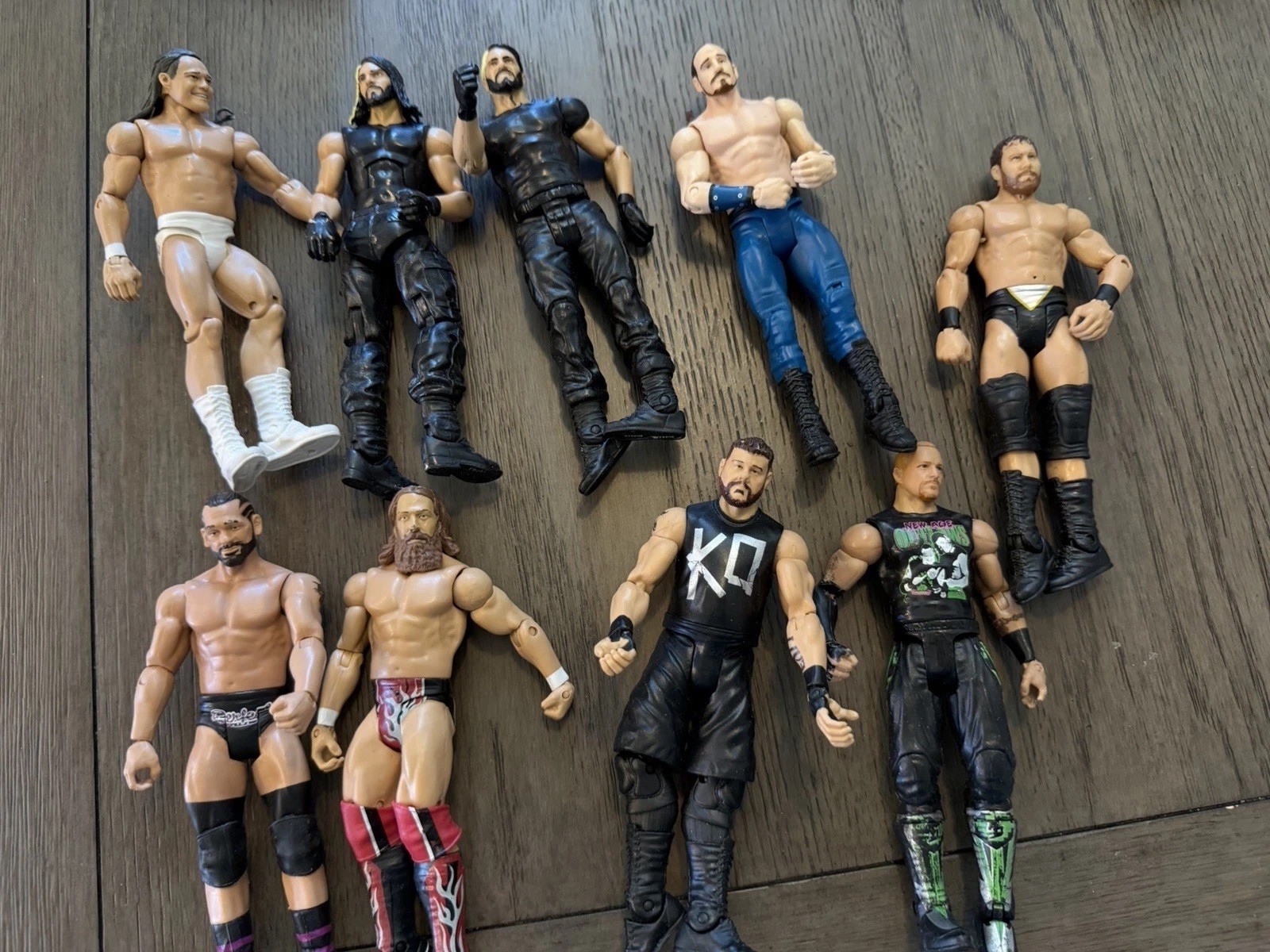 WWE Road Dogg Daniel Bryant, Aiden English, Kevin Owen’s Lot Of 7 Action Figures