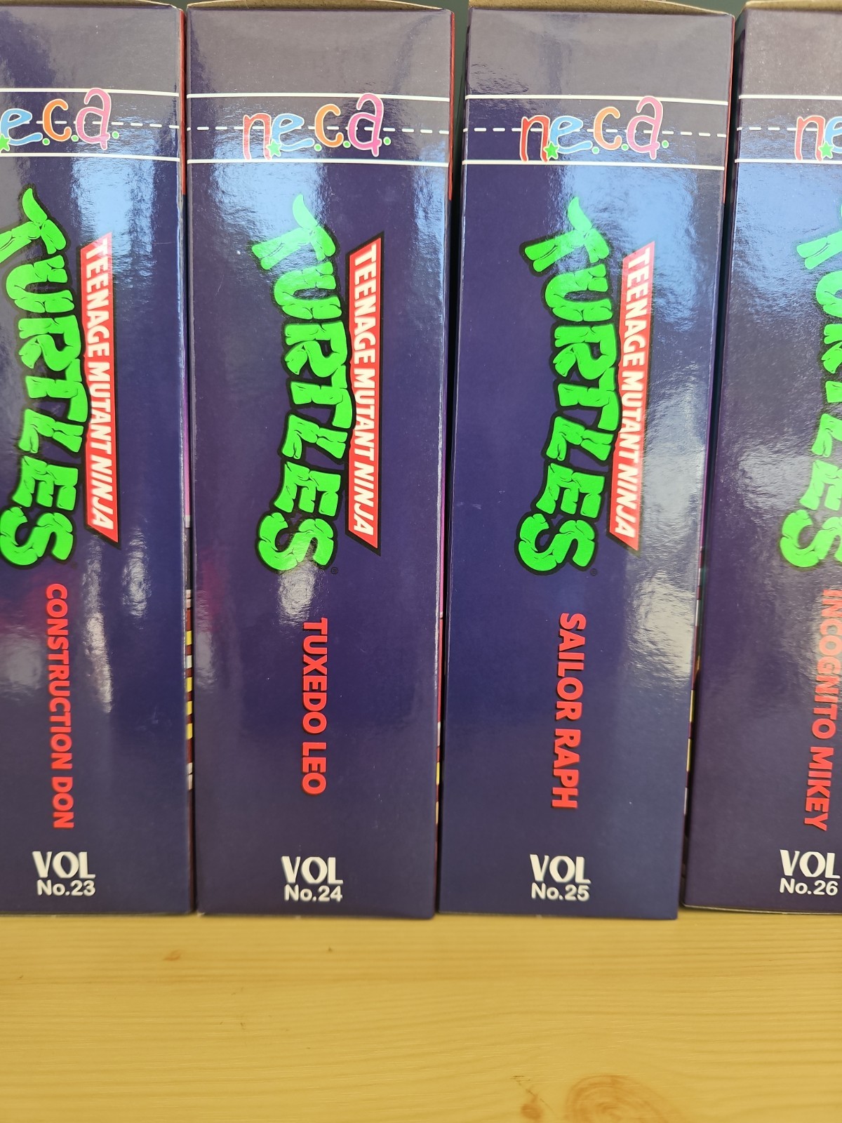 NECA TMNT Neighborhood Dudes: Mikey, Don, Leo, And Raph IN HAND Sailor Tux Con