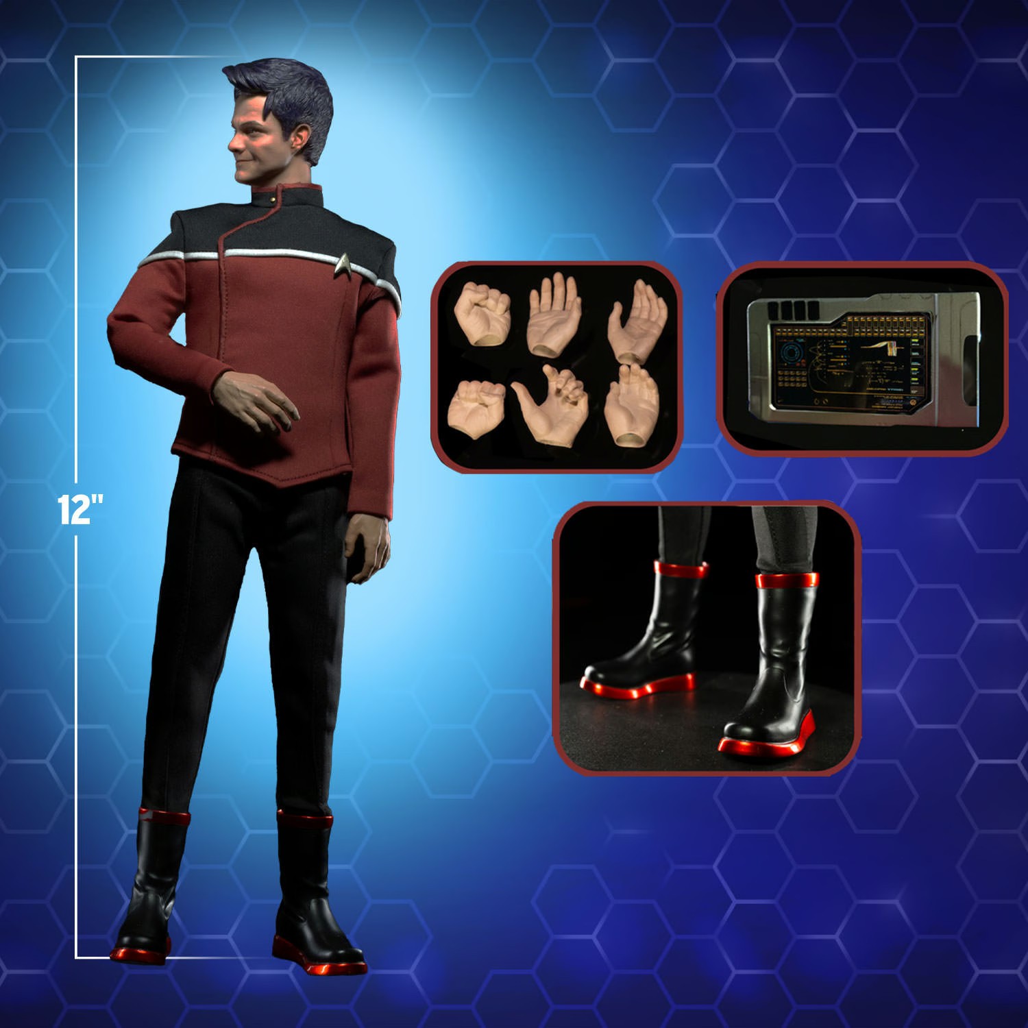 EXO-6 Star Trek: SNW Ensign Bradward Boimler 1/6 Scale 12″ Figure In Stock