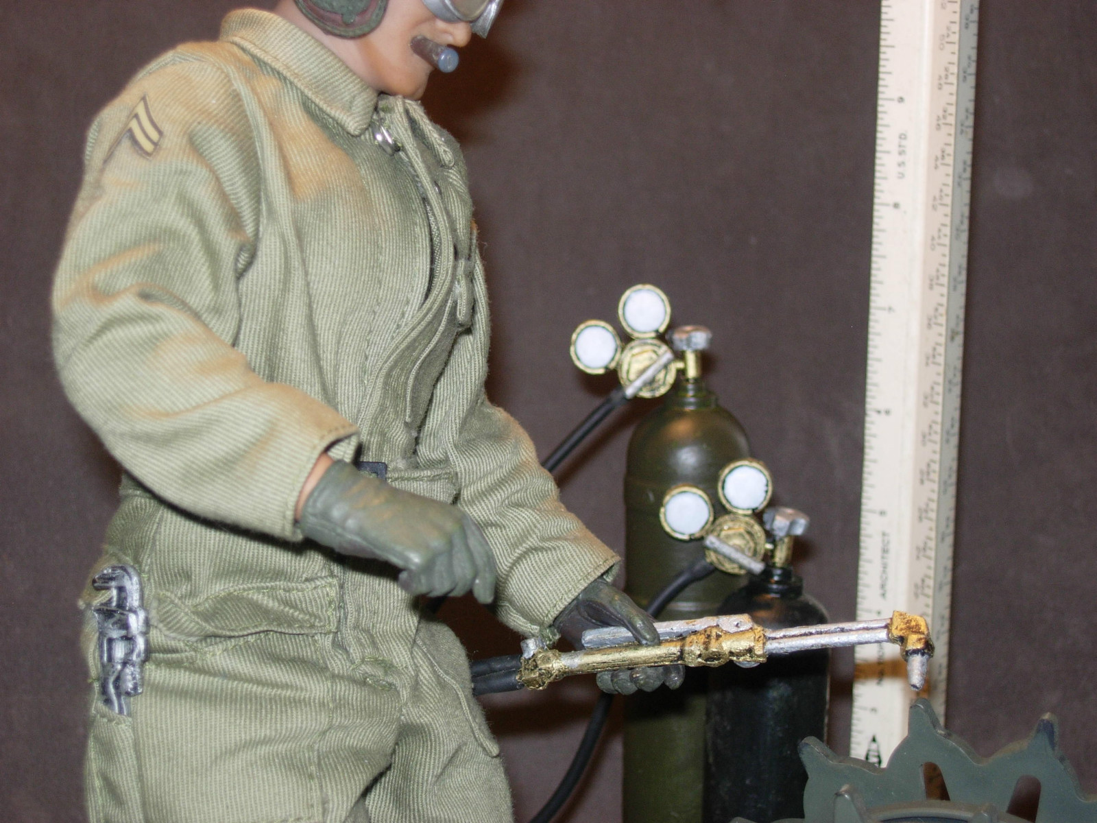 1/6 scale resin cast Engineers welding torch set for Ultimate Soldier or Dragon