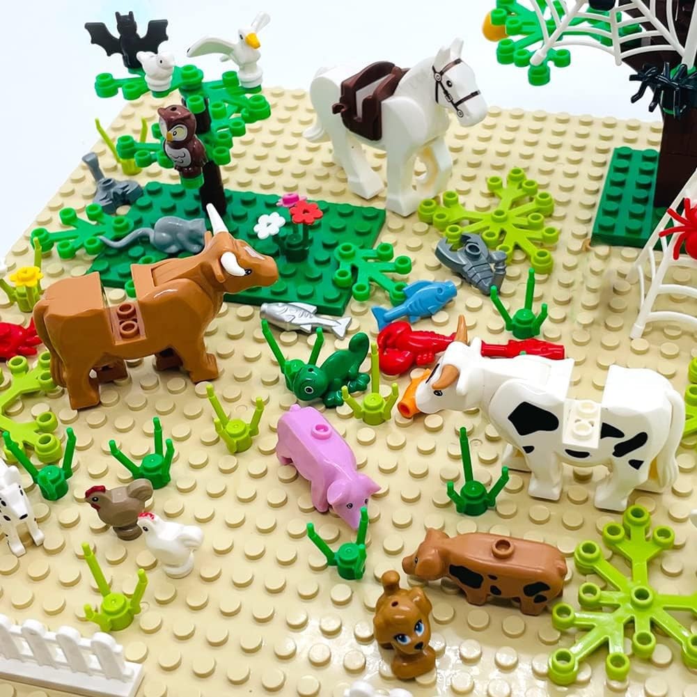 39 PCS Friend Animals Figures Set Building Block Farm Zoo Animals Gift for Bo…