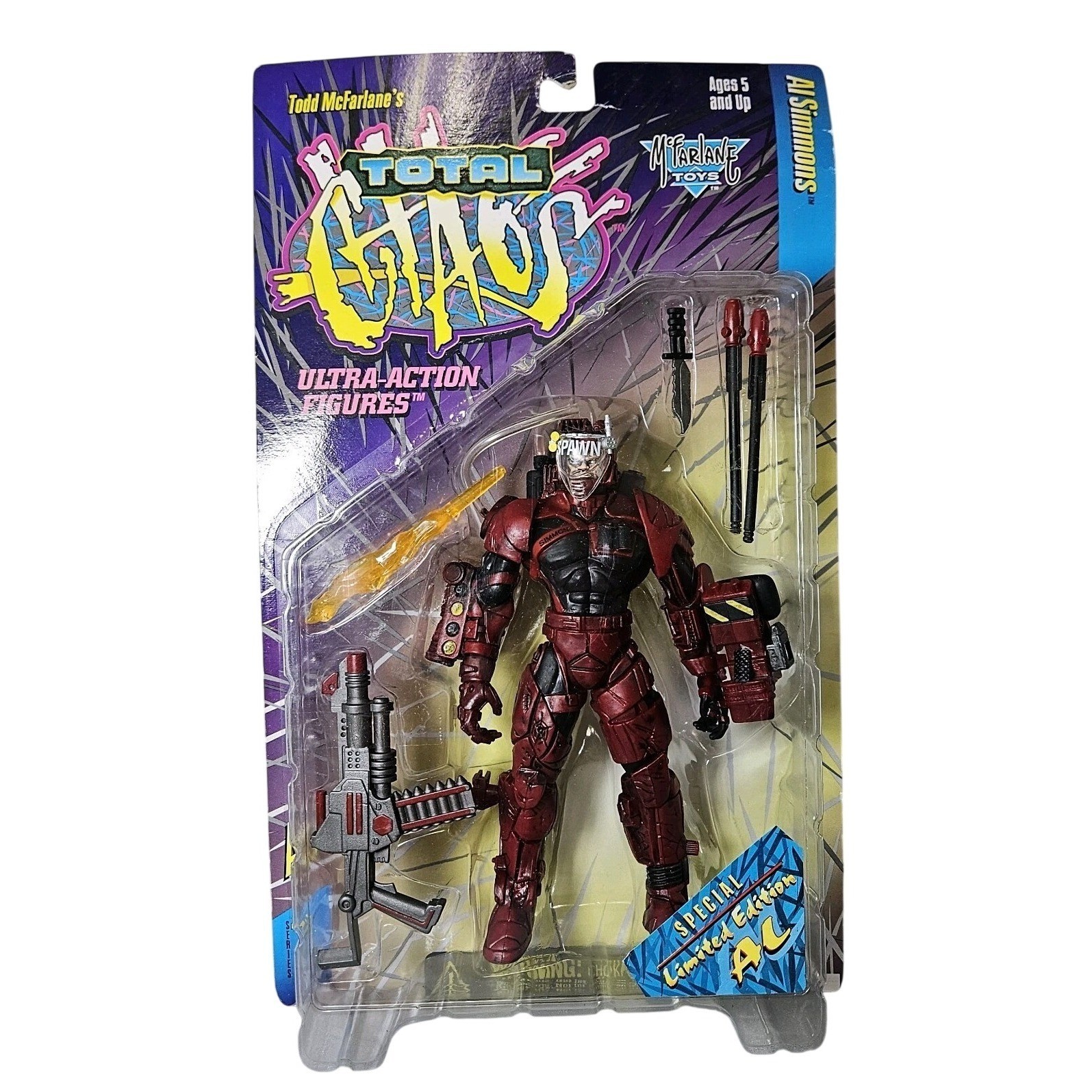 1996 McFarlane Toys Total Chaos Al Simmons 6″ Action Figure