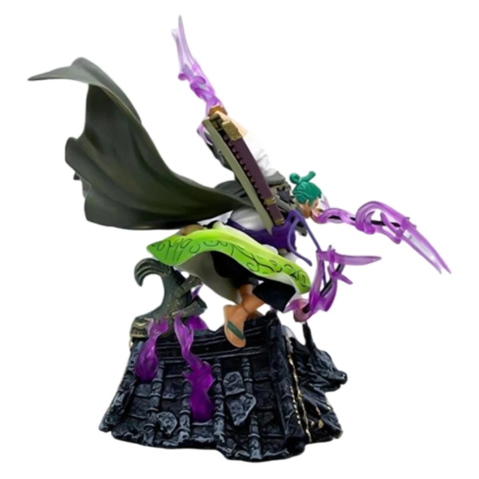 One Piece Roronoa Zoro Three Sword Style PVC Figure Anime Collectible Statue
