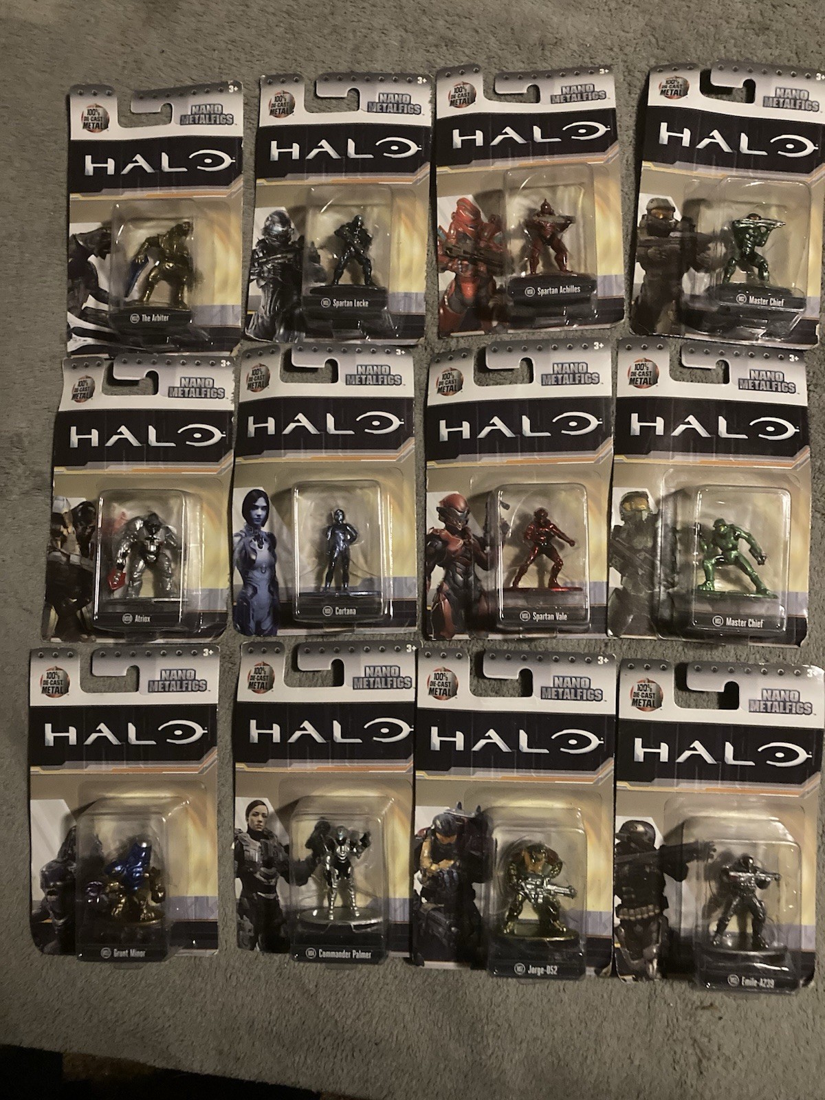 Halo Nano Metalfigs DieCast Metal Collectible Figures Lot Of 12 Full Set
