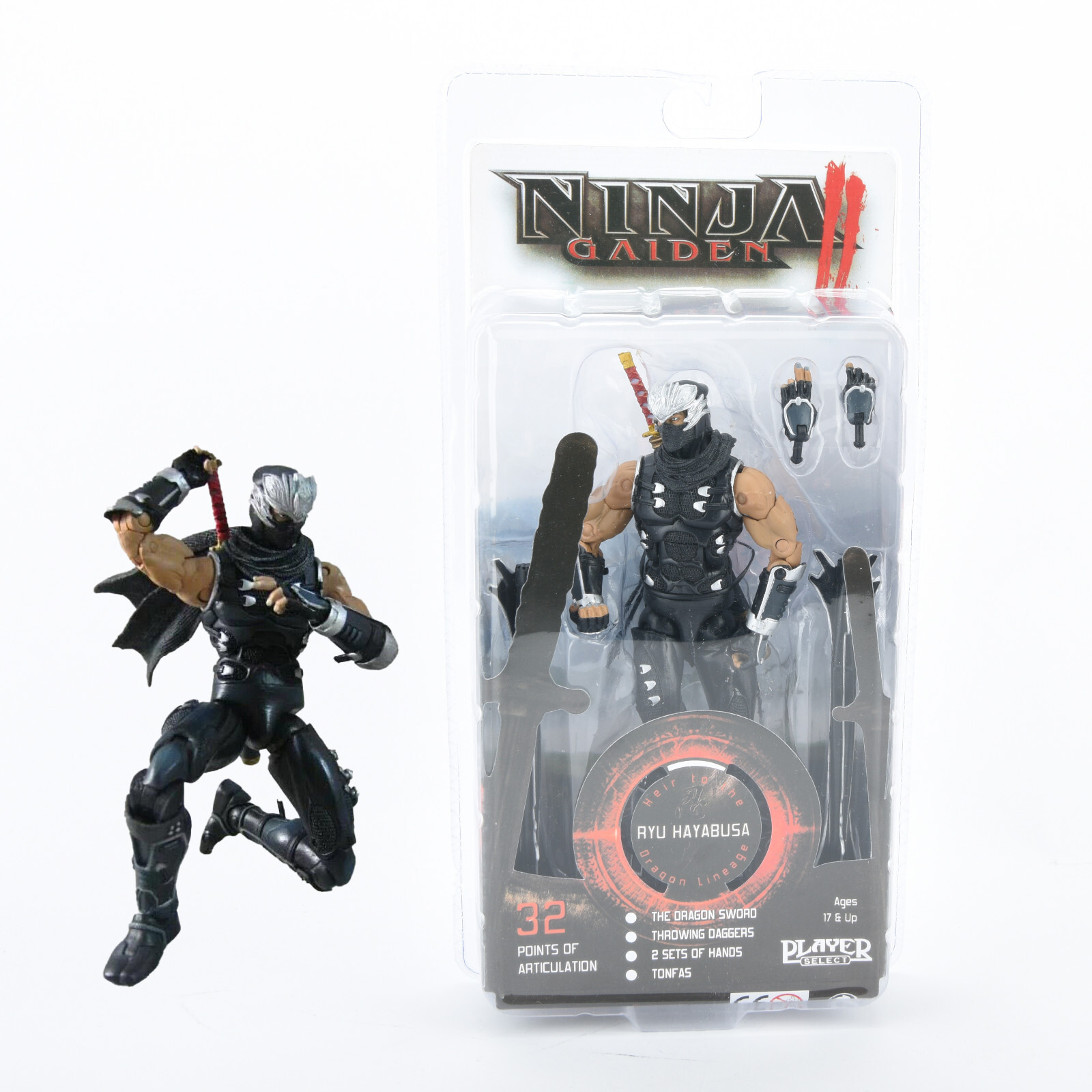 Ninja Gaiden 2 Ryu Hayabusa w/2 Set of Hands 7″ Action Figure PS Game Model Toys