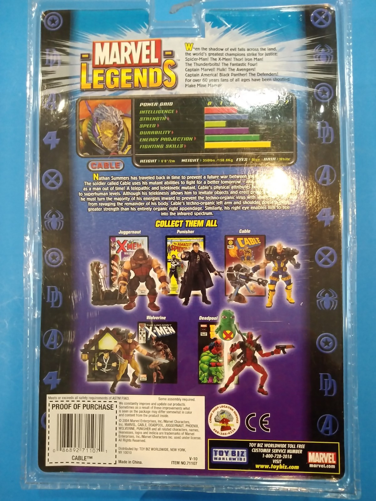 Marvel Legends Series VI Cable New in Box Toybiz 2004