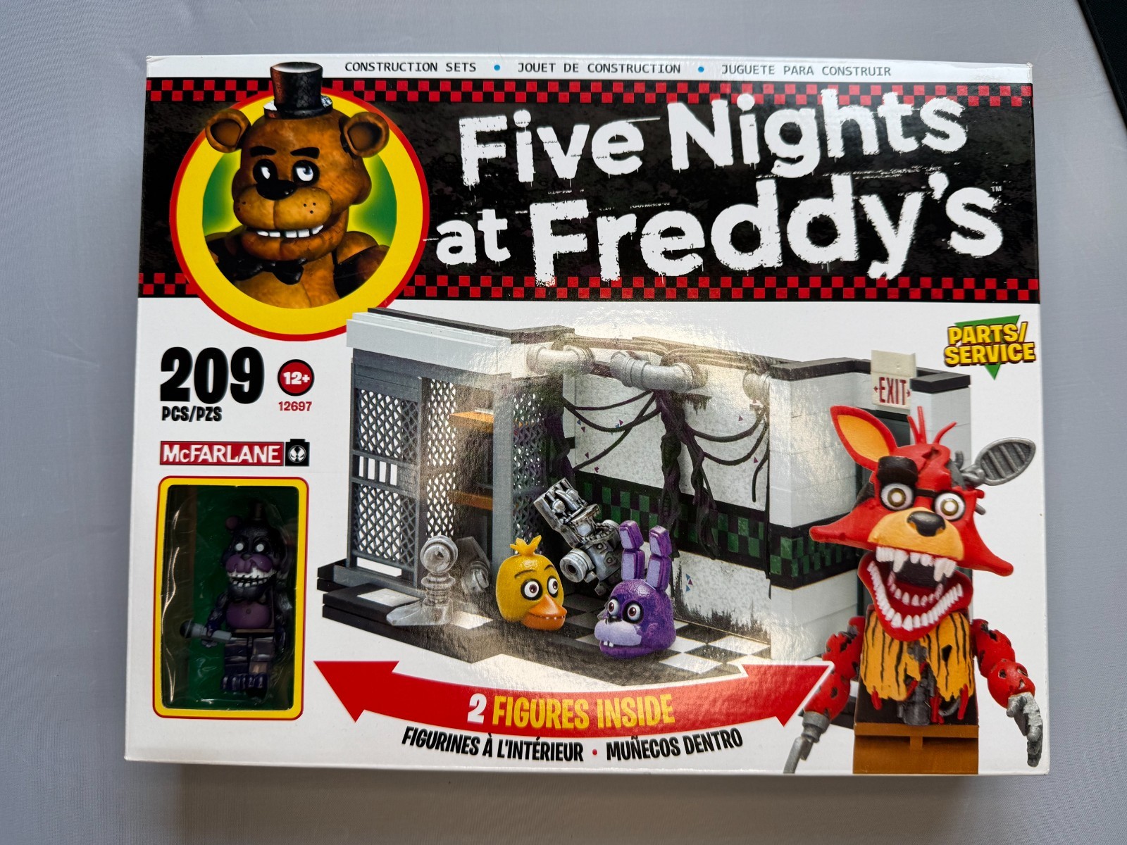 Mcfarlane Five Nights at Freddy’s PARTS and SERVICE # 12697 Construction NIB