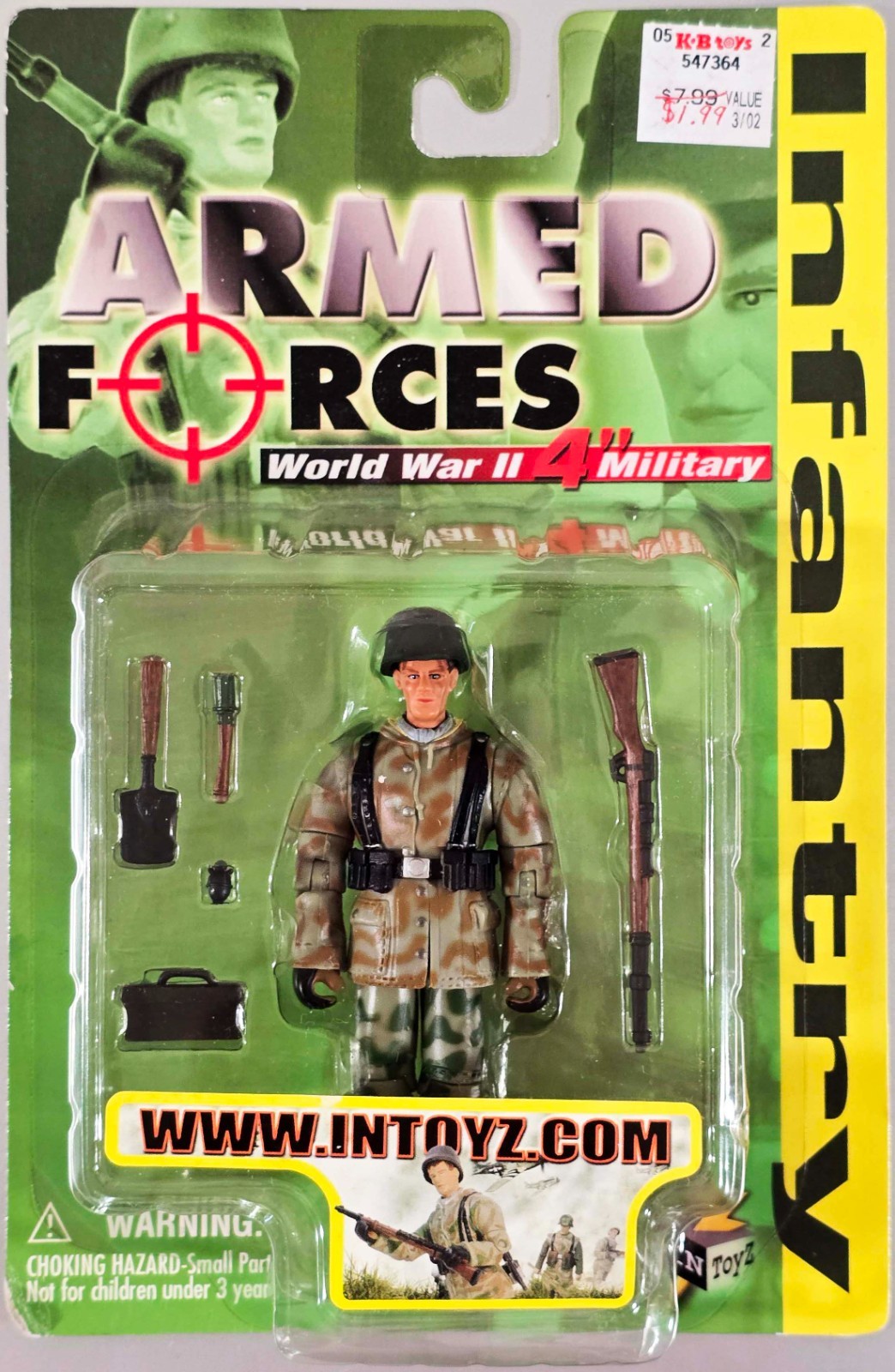 Vintage InToyZ Armed Forces Infantry World War II Military 4″-1:18 Action Figure