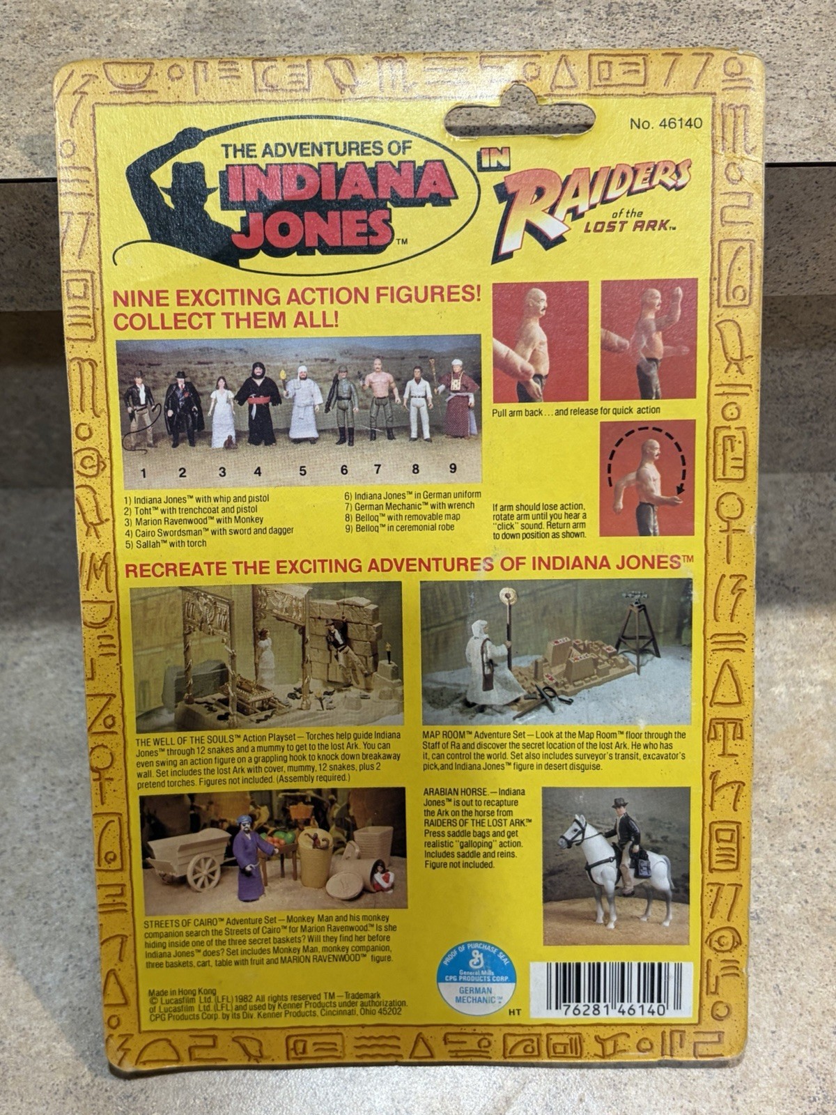 VINTAGE 1982 KENNER INDIANA JONES GERMAN MECHANIC SEALED MOC