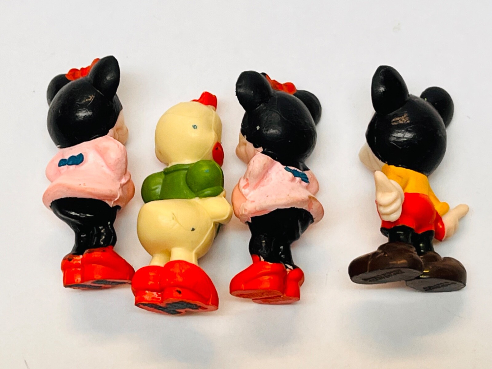 Vintage Disney Small Rubber Toy Figures Minnie Mickey Mouse Daisy Duck Bin 11