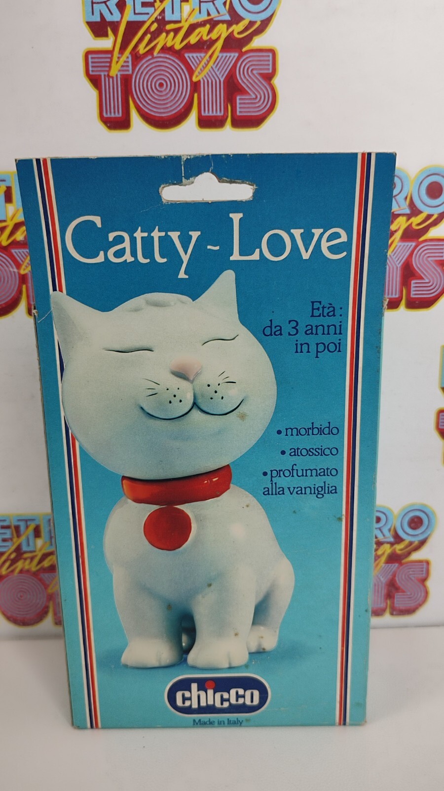 Catty-Love Chicco New Vintage 3+ Years Cat Kitten White Non-Toxic Soft