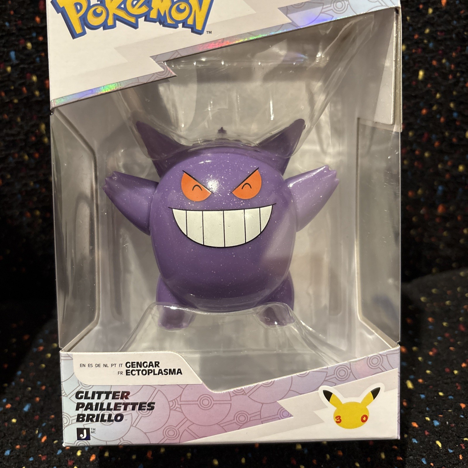 Jazwares Pokemon Glitter Gengar Series 1 Figure 30th Anniversary New In Hand
