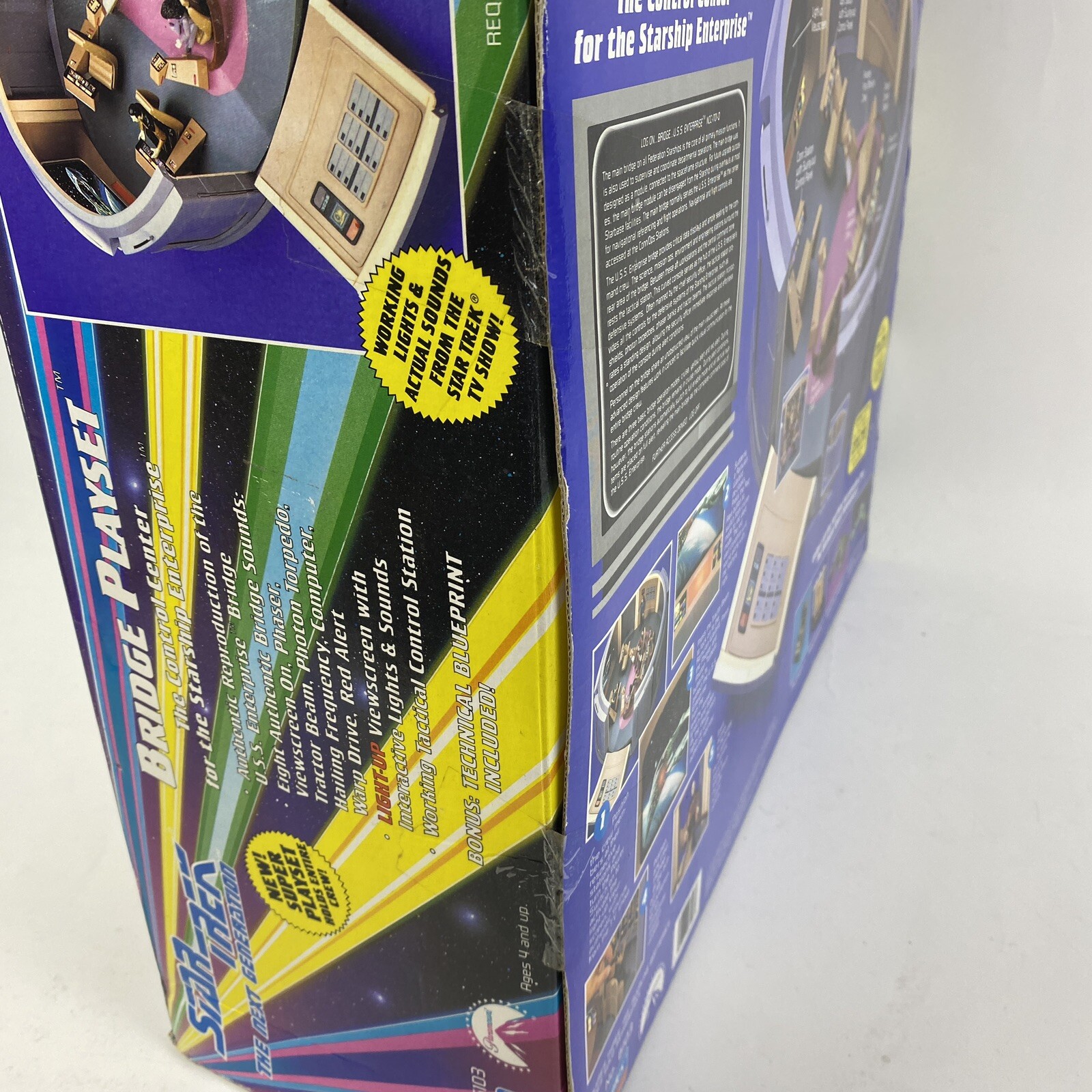 1993 Playmates STAR TREK The Next Generation Enterprise Bridge Playset 3x FIGS!