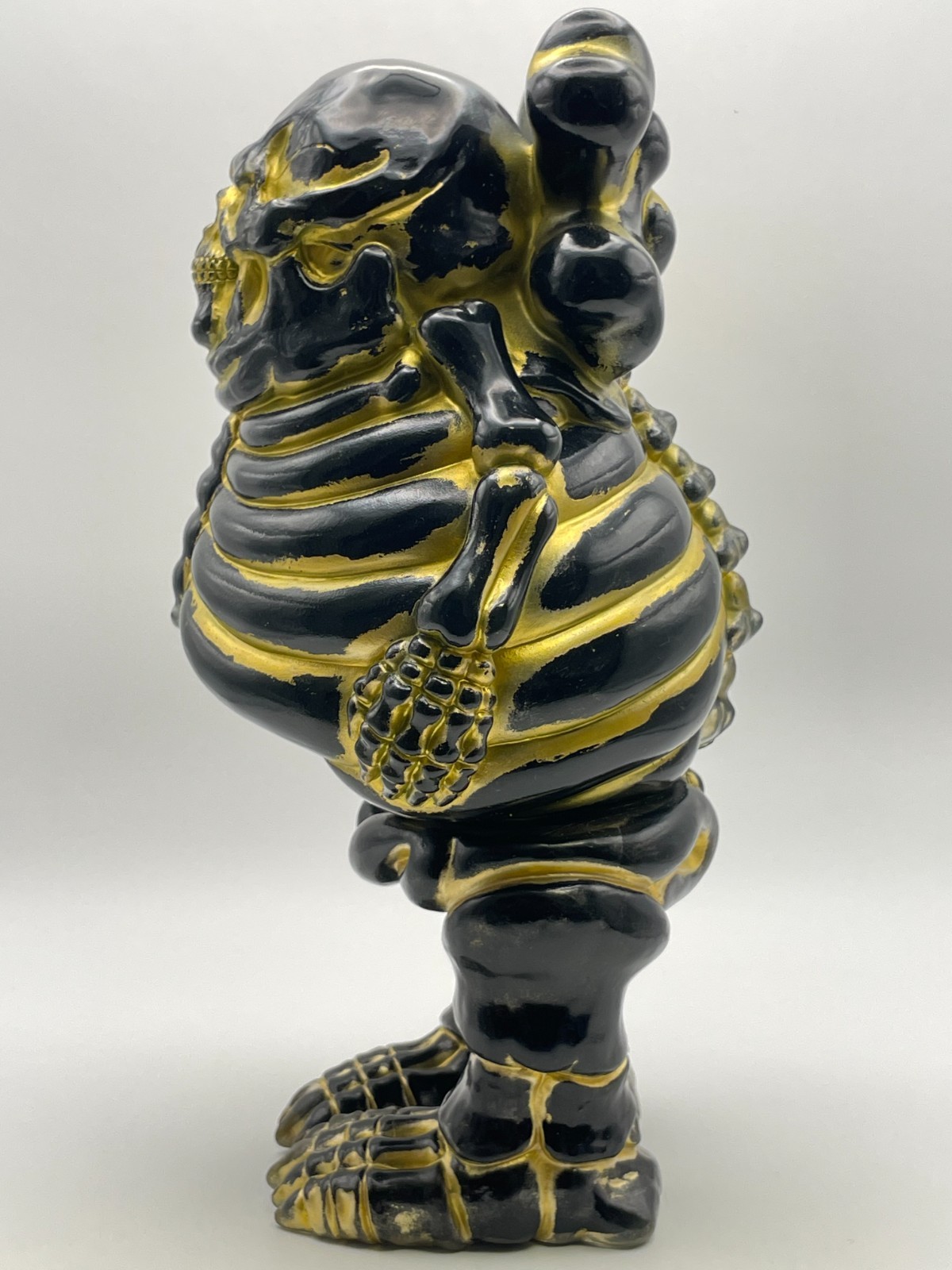 Big Boner (Black & Gold) 8″ Sofubi Fig. by Ron English x BlackBook Toys