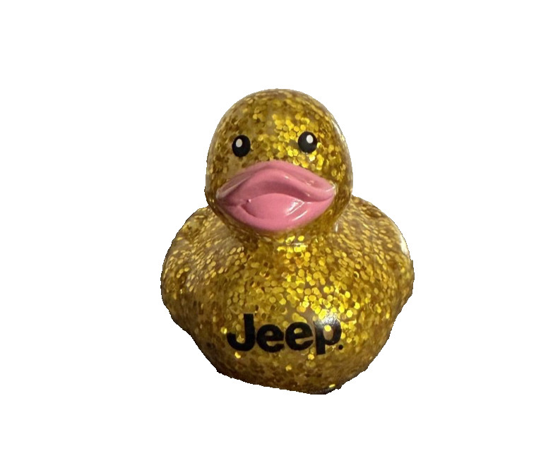 GOLD GLITTER IT’S A JEEP THING COLLECTIBLE RUBBER DUCK APPROX. 2 in