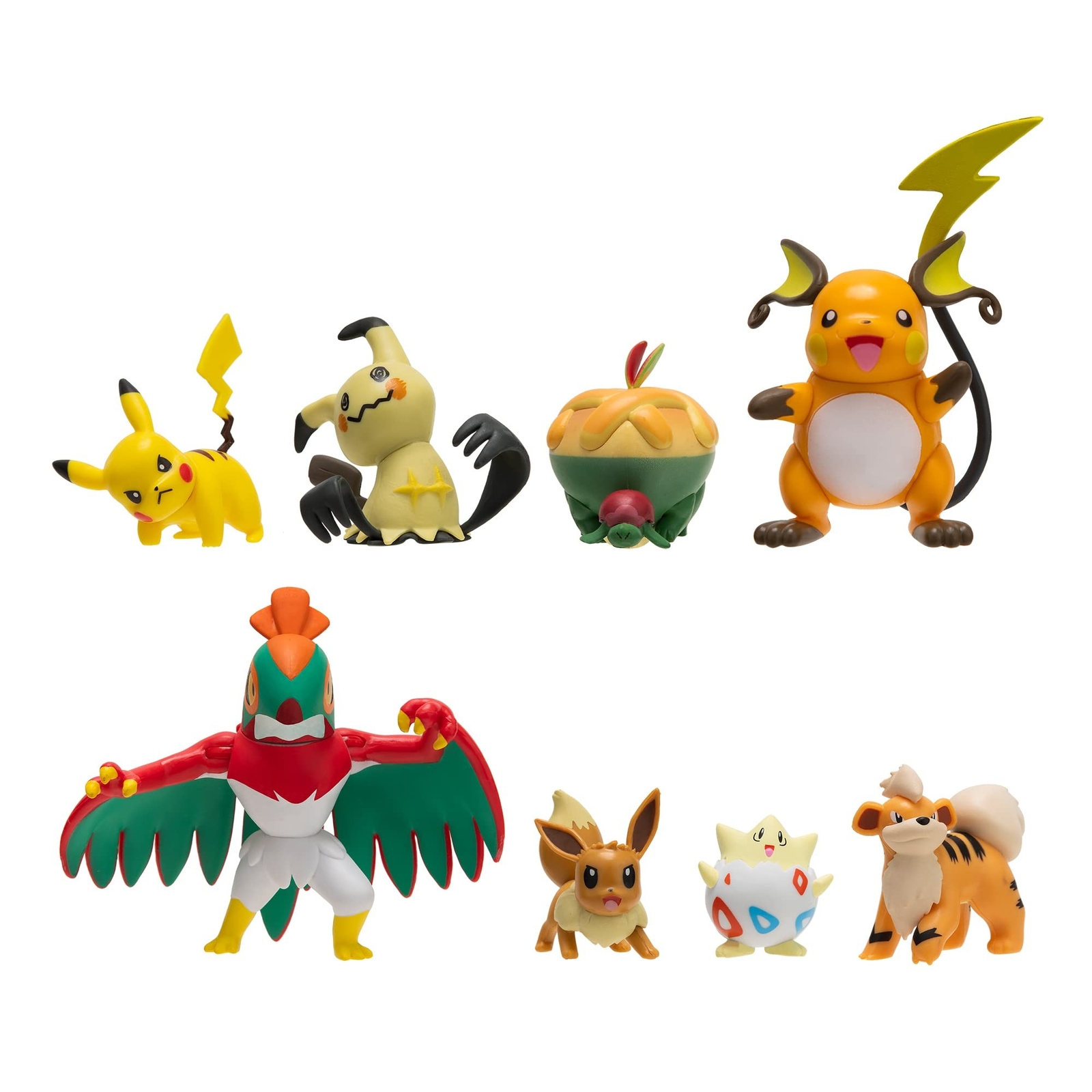 Pokémon Battle Figure 8 Pack – Features 2-Inch Pikachu, Eevee, Appletun, Gr