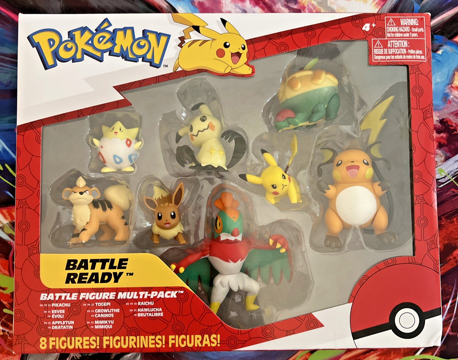 Pokémon Battle Figure Multi-Pack 8 Figures Eevee, Pikachu, Raichu New