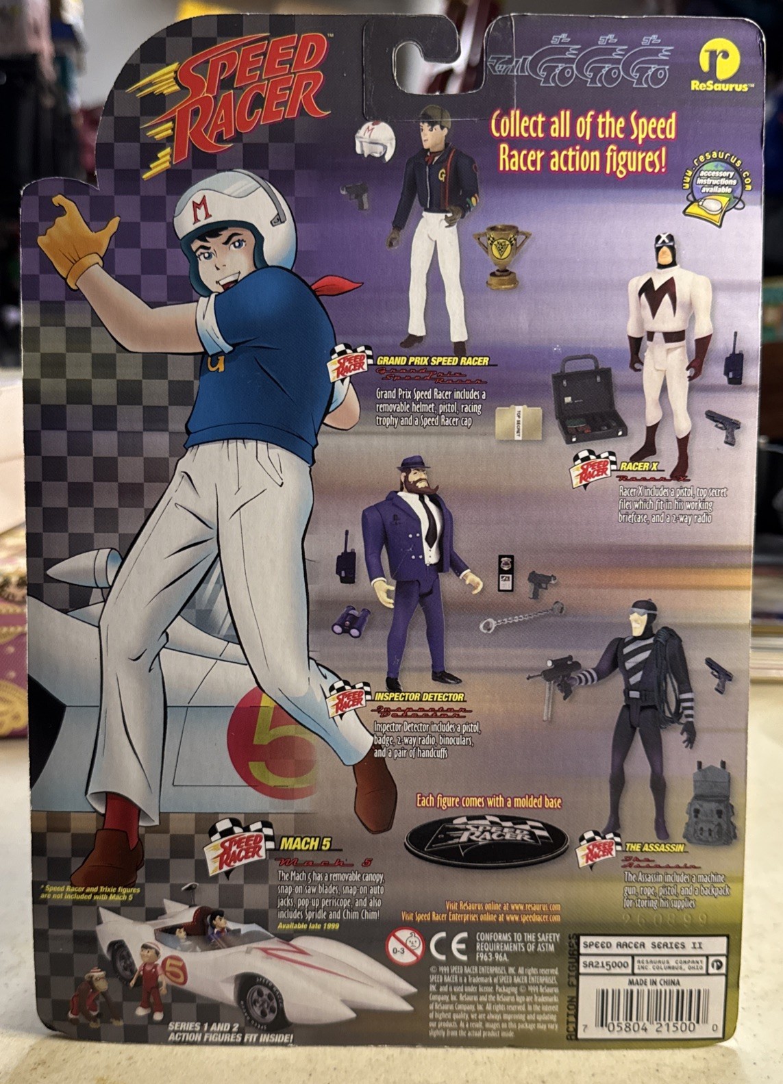 ReSaurus 1999 Racer X Series Two Speed Racer 5″ Action Figure MIB