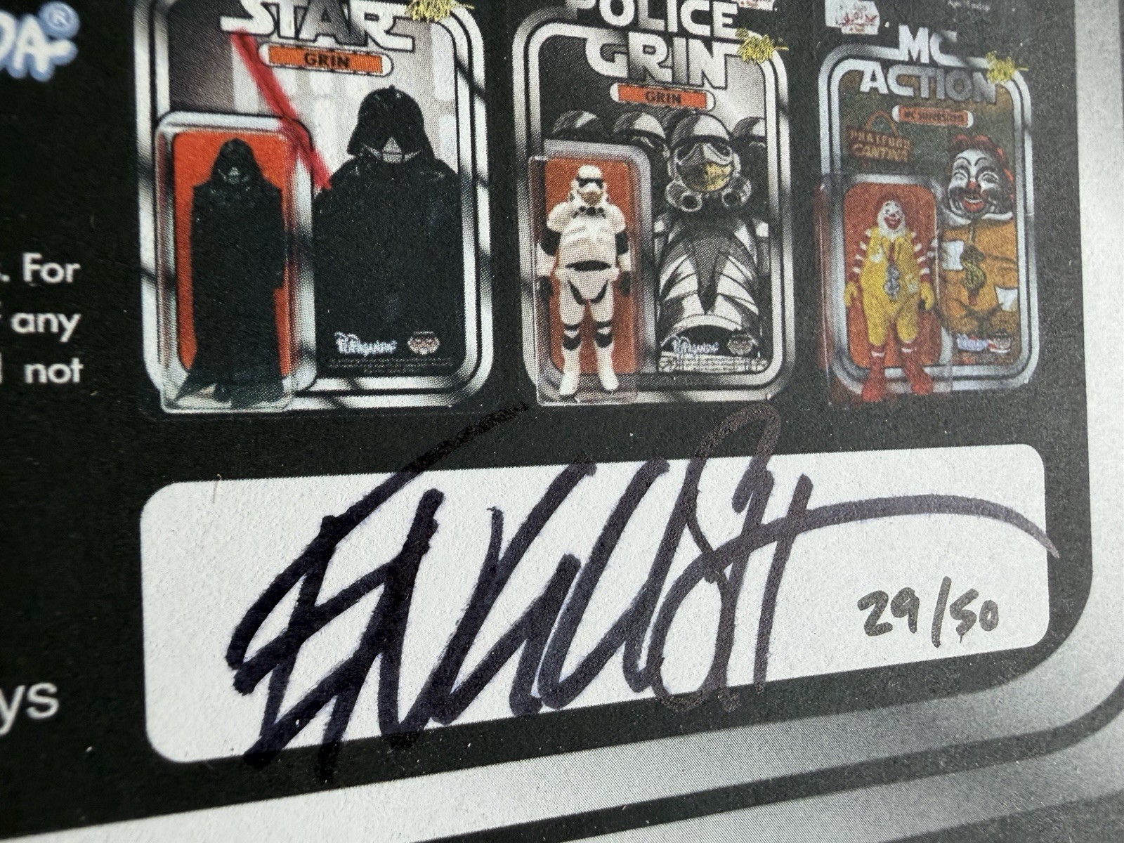 Ron English Iron Skin Grin Boba Fett Signed Numbered 29/50 NYCC Popaganda Toy