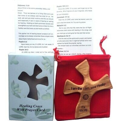 Resin Healing Cross – complete Package with Prayers and Certificate (4.5 x 3.6
