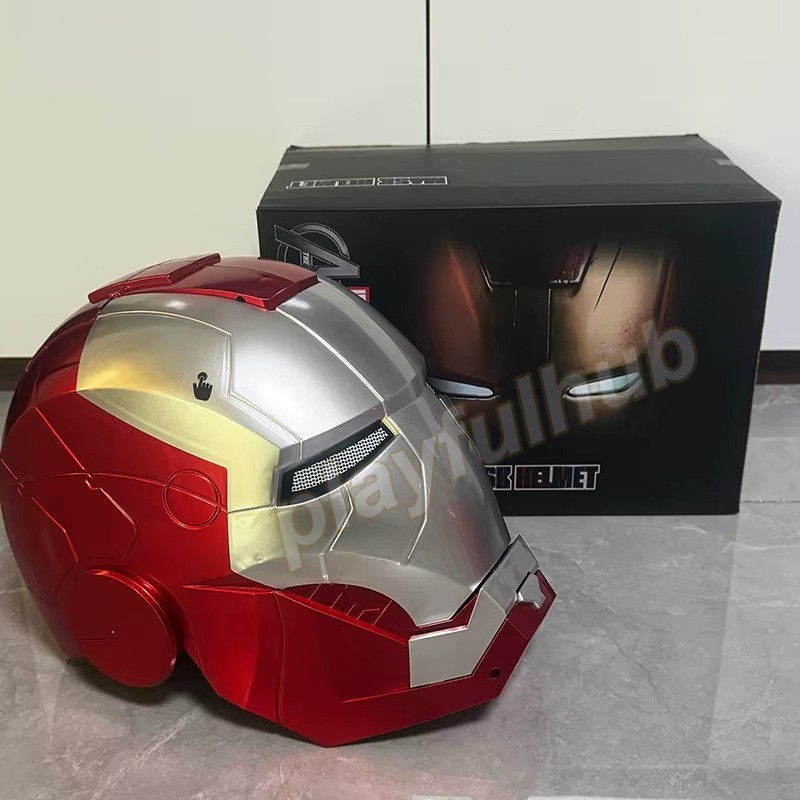 Iron Man Helmet Mk5 Electric Touch Control Helmet 1/1 Cosplay Led Eyes Mask