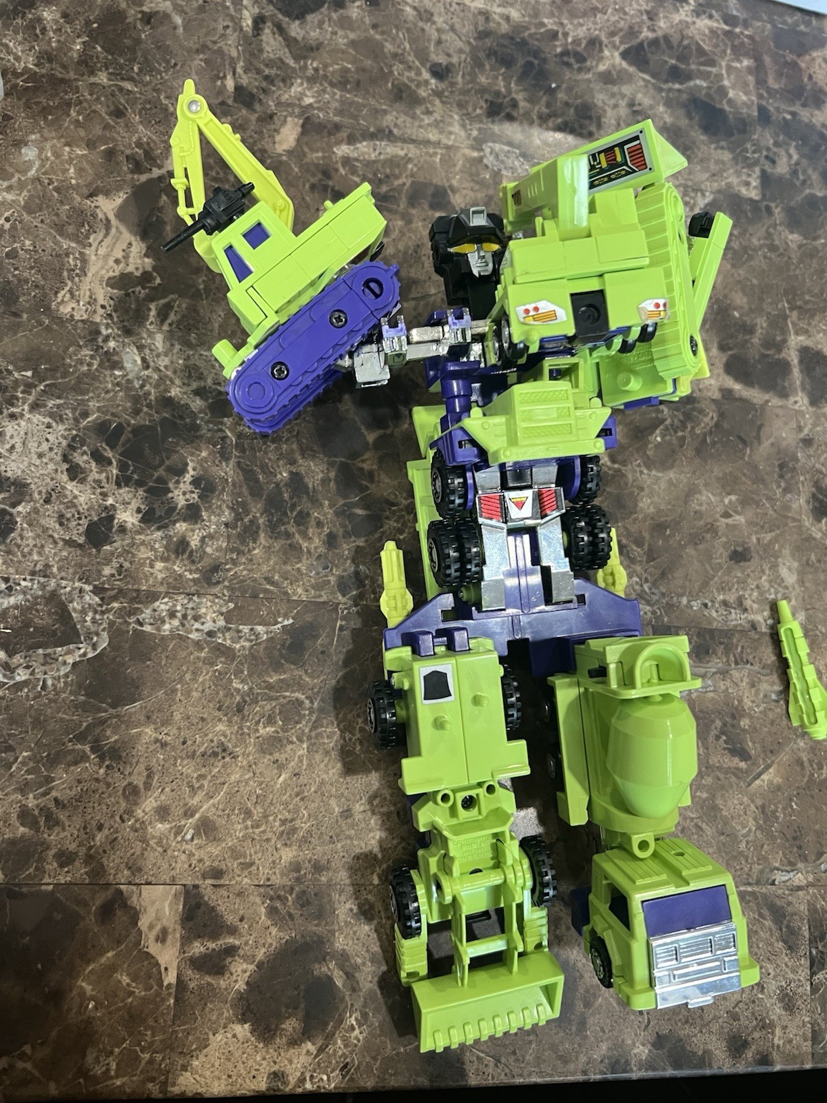 Vintage G1 Transformers Devastator Constructicons Hasbro Decepticon 84