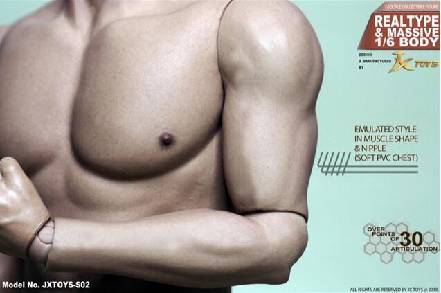 1/6 Scale Male Muscular Figure body for Worldbox Hot Toys TTM20 Ganghood 1.0