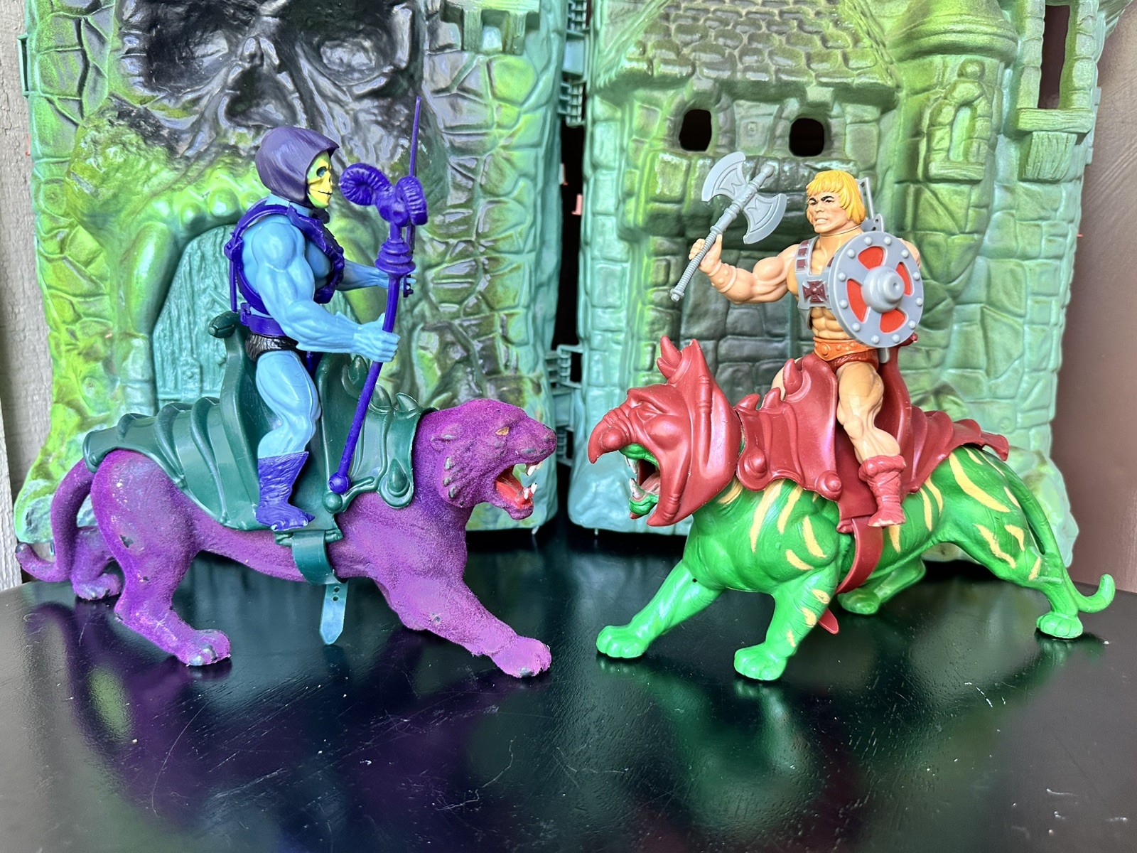 Heman Battle Cat Skeletor Soft Head 1981 Taiwan Panthor Complete Lot Shera MOTU