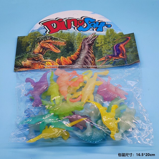 Figurine Dinosaur Phosphorescent Bundle 16 Pièces Child Toy Light Dark