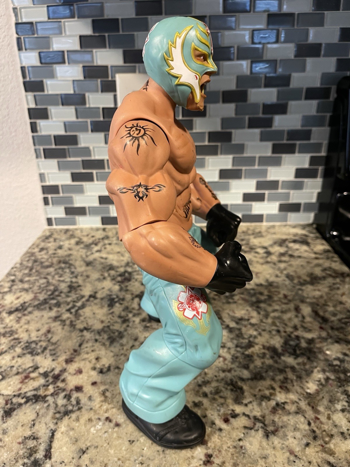 Rey Mysterio Ring Giants 14” Jakks Great condition light wear and scratches