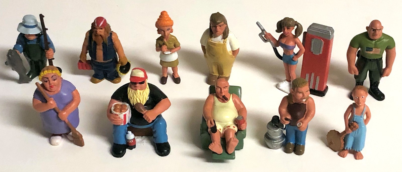 Lot of 11 Homies Trailer Park Figurines w/ Rare Big Red! 1:32 Scale!
