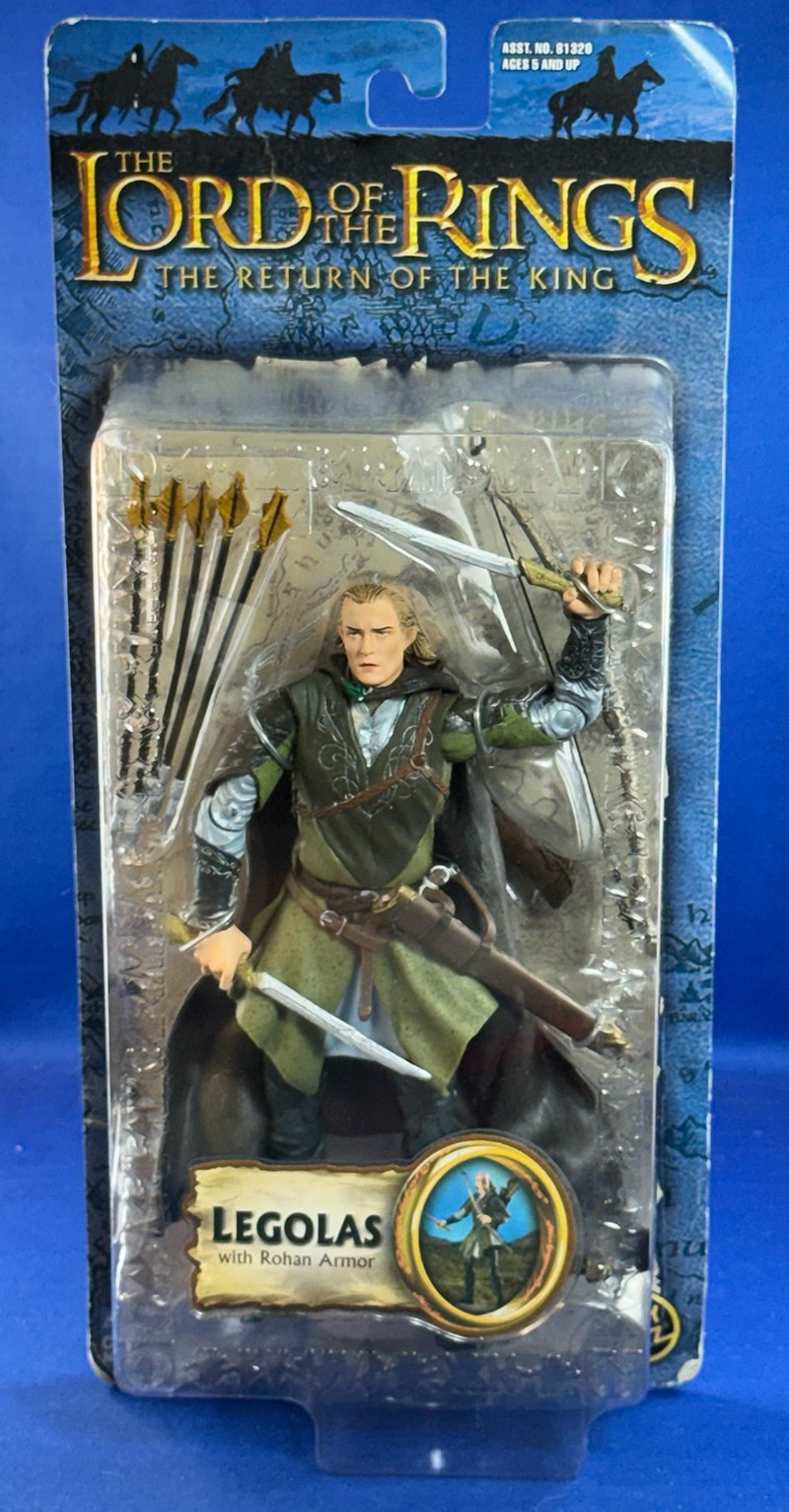 TOYBIZ LORD OF THE RINGS THE RETURN OF THE KING LEGOLAS ROHAN ARMOR MIB 2003