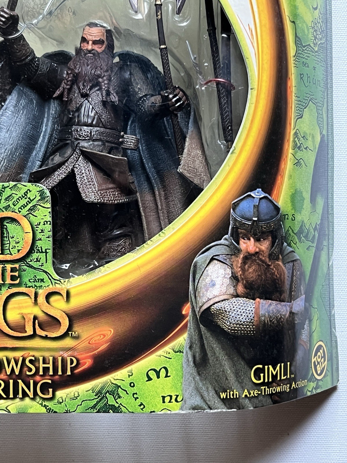 NIP 2001 Lord of the Rings Uruk-Hai Warrior Gimli Action Figure Toy Set Toybiz