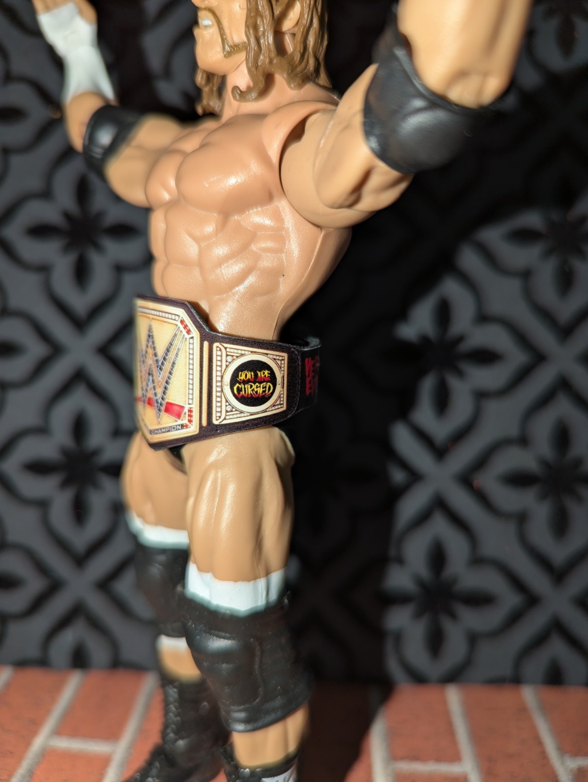 3 Custom WWE Undisputed IC World Danhausen Cursed Belts 6″ (figures not included