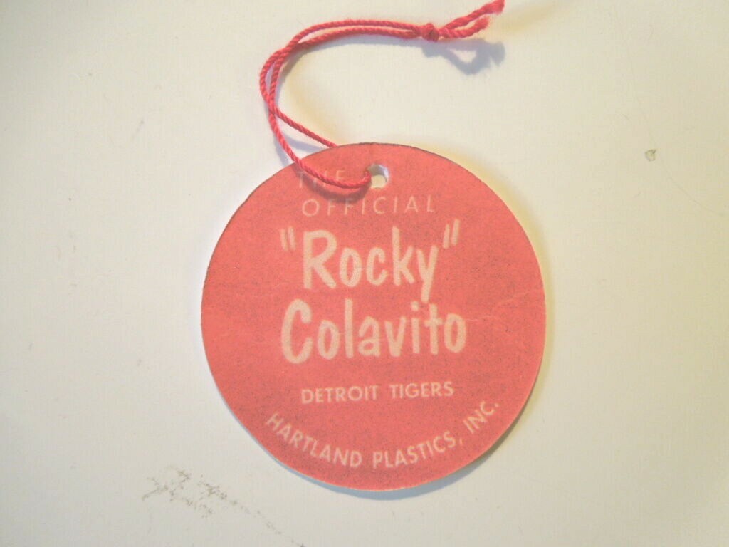 1950’s 60’s Rocky Colavito Hartland Baseball figure custom Hang Tag