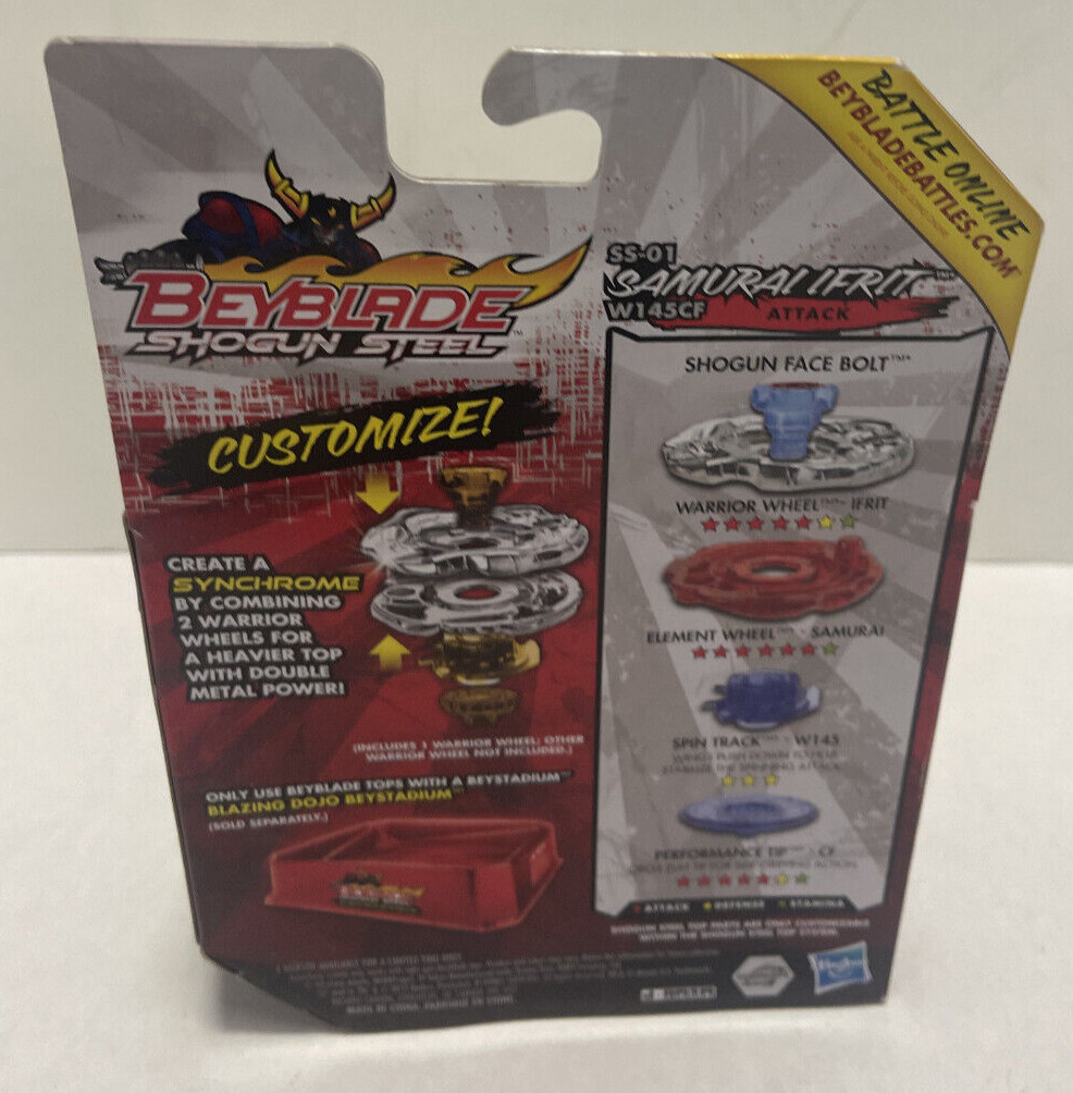 Hasbro Beyblade Shogun Steel SS-01 Samurai Ifrit W15CF Brand New