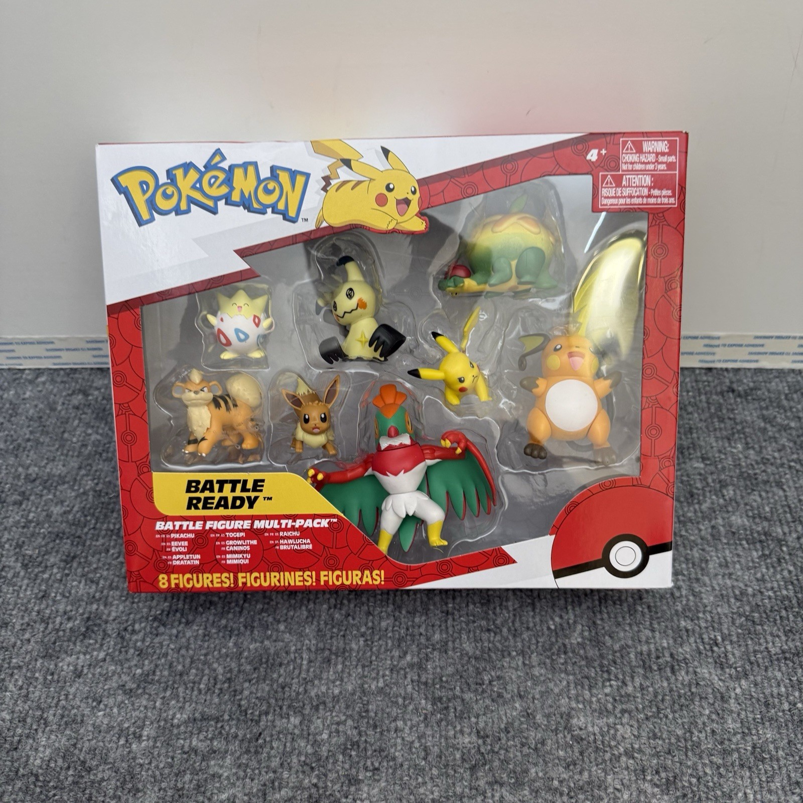 Pokémon Battle Figures 8 Pack Pikachu Hawlucha Appletun Raichu Mimikyu Togepi +