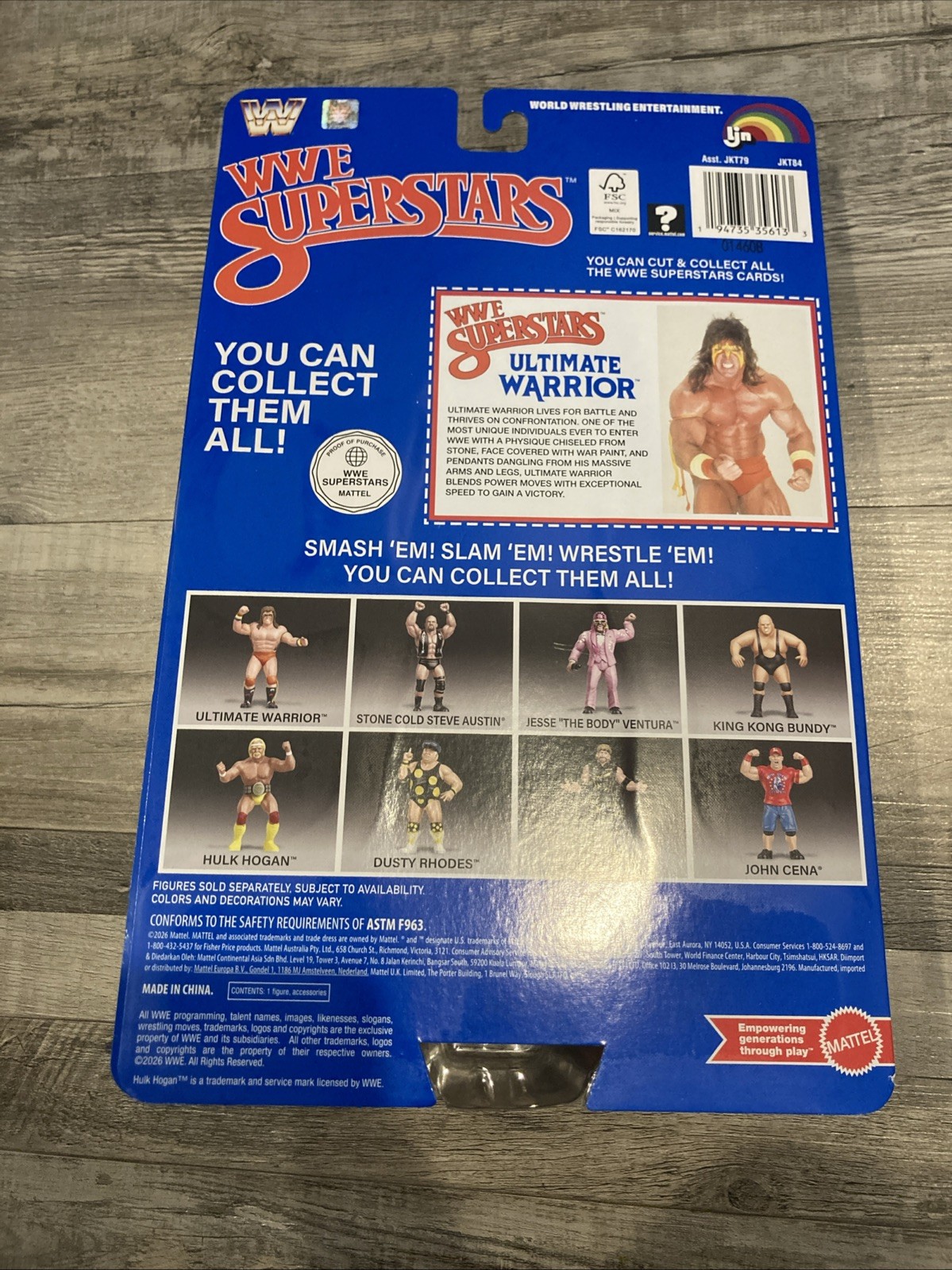 2026 WWE LJN Superstars ULTIMATE WARRIOR Chase BLACK CARD – IN HAND