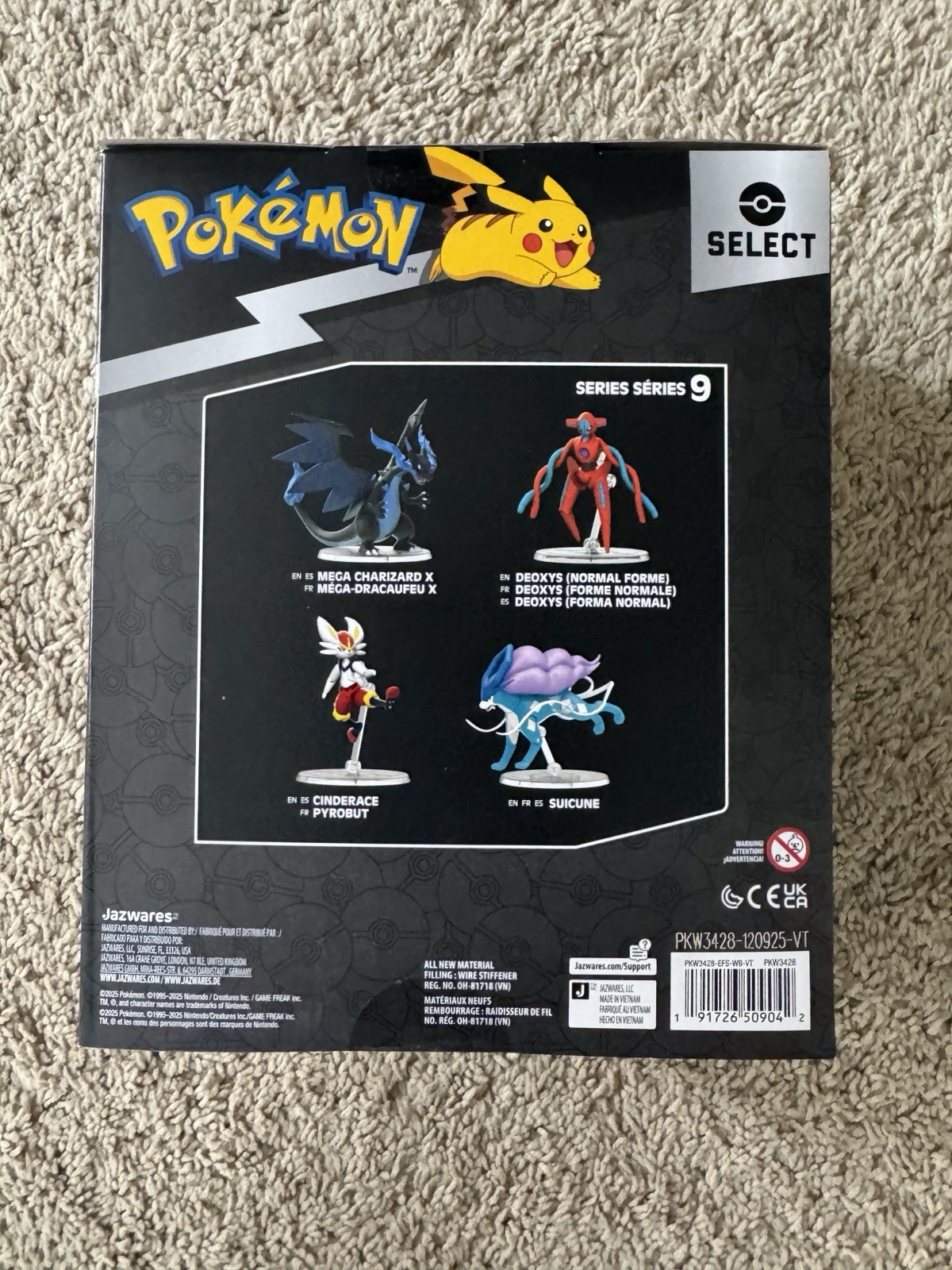 Jazzwares Pokemon Mega Charizard X Trainer Series 9 Action Figure 6-inch