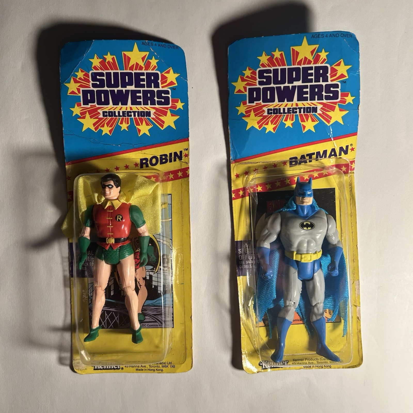 Kenner Super Powers Collection Batman & Robin Small Cards Rare Vintage