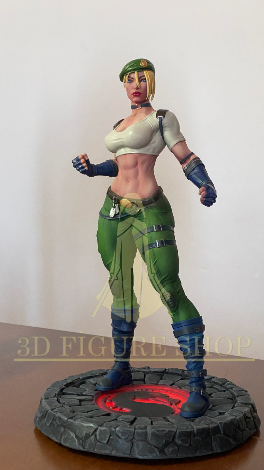 Sonya Blade Mortal Kombat/3d Figure 25cm Professional Hand Painted